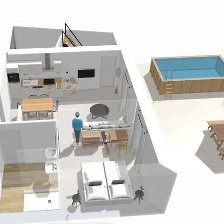 Apartmán Nocnoc - Le Terrazzo - Petite Piscine Et Jardin En *